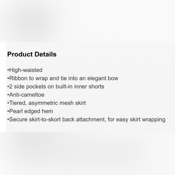 NWT! Popflex Target X Blogilates Dance Studio Wrap Skort 3.25" - Black Medium - Picture 5 of 5